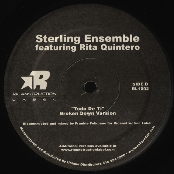 Sterling Ensemble Featuring Rita Quintero - Todo De Ti | Ricanstruction Records (RL1002) - 2