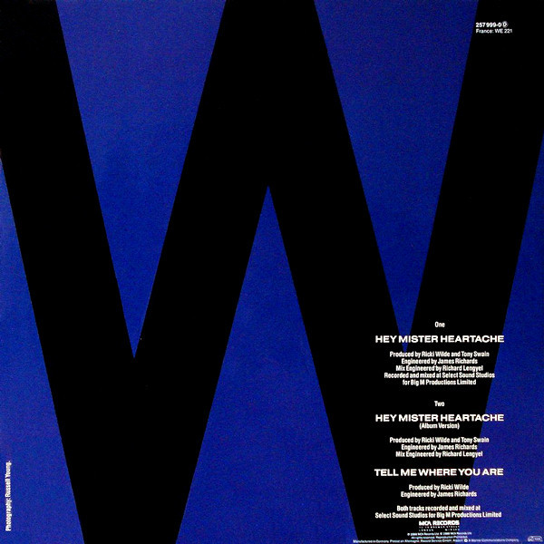 Kim Wilde - Hey Mister Heartache | MCA Records (257 999-0) - 2