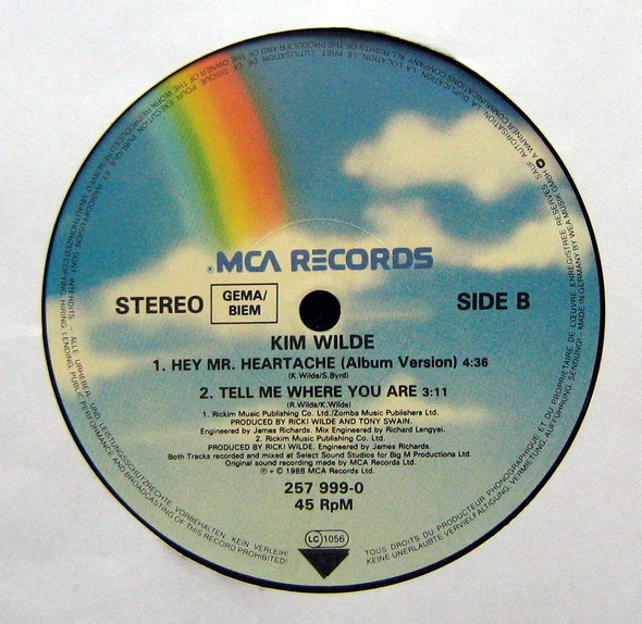 Kim Wilde - Hey Mister Heartache | MCA Records (257 999-0) - 4