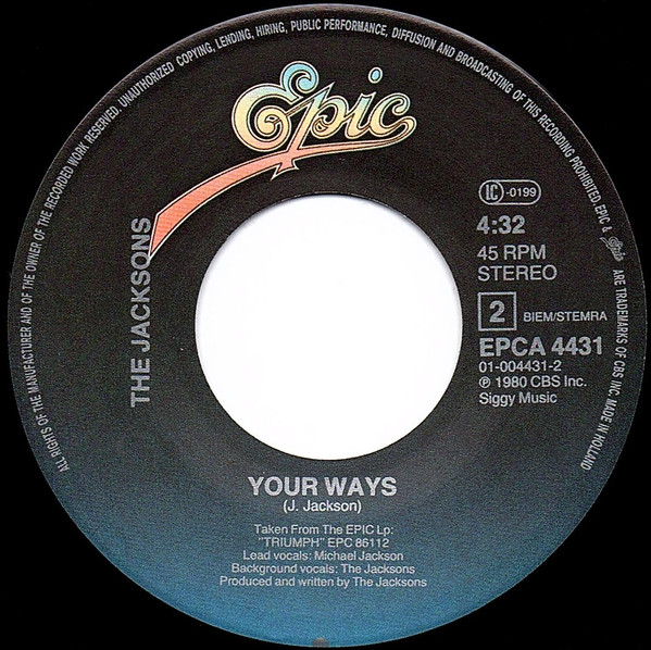 The Jacksons - State Of Shock | Epic (EPCA 4431) - 5