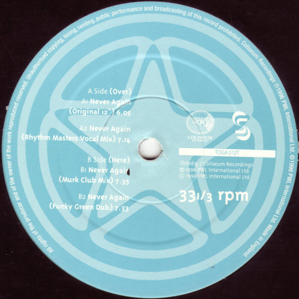 Happy Clappers - Never Again | Coliseum Recordings (TOGA 012T) - 2 Happy Clappers - Never Again | Coliseum Recordings (TOGA 012T) - 2