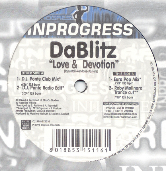 Da Blitz - Love & Devotion | Inprogress (INX 116) - 4 Da Blitz - Love & Devotion | Inprogress (INX 116) - 4
