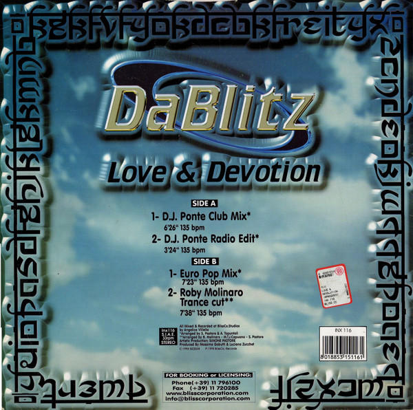 Da Blitz - Love & Devotion | Inprogress (INX 116) - 2 Da Blitz - Love & Devotion | Inprogress (INX 116) - 2