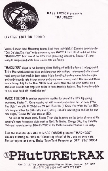 Mass Fusion - Madness | Mousetrap Records (MTP96 25) - 3 Mass Fusion - Madness | Mousetrap Records (MTP96 25) - 3