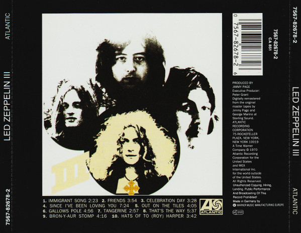 Led Zeppelin - Led Zeppelin III | Atlantic (7567-82678-2) - 2