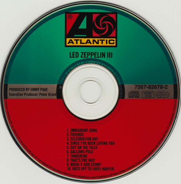 Led Zeppelin - Led Zeppelin III | Atlantic (7567-82678-2) - 3