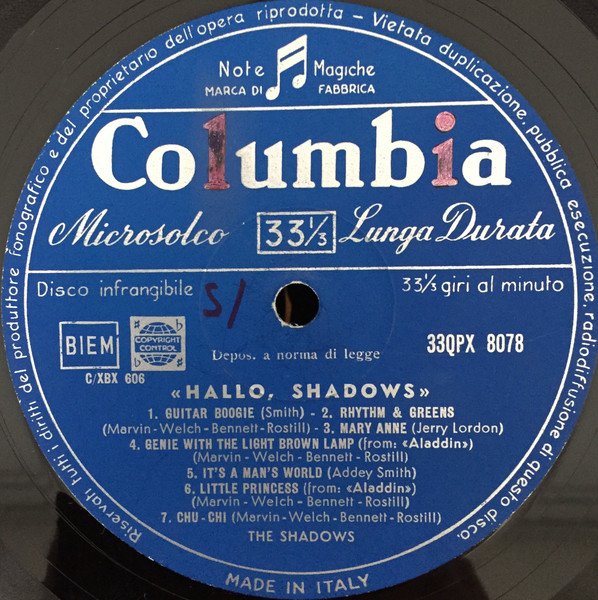 The Shadows - Hallo, Shadows | Columbia (QPX 8078) - 4