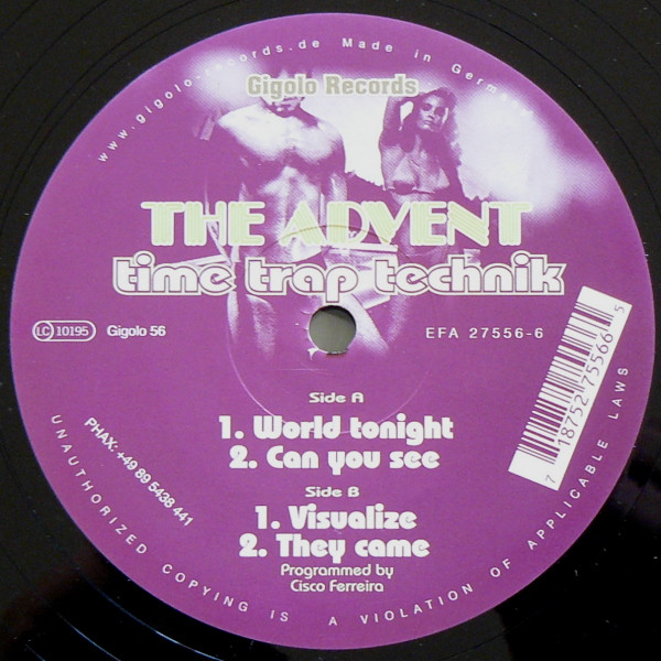 The Advent - Time Trap Technik | International Deejay Gigolo Records (Gigolo 56)