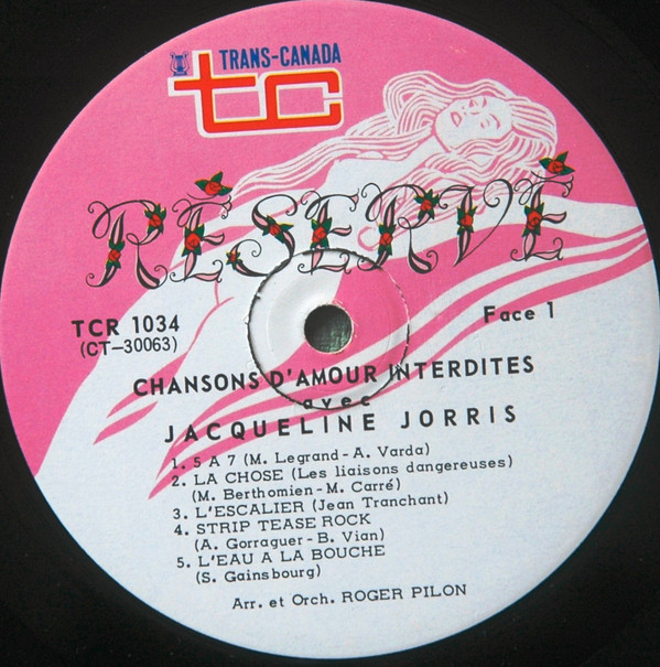 Jacqueline Jorris - Chansons D'amour Interdites | Trans-Canada (TCR 1034) - 3 Jacqueline Jorris - Chansons D'amour Interdites | Trans-Canada (TCR 1034) - 3