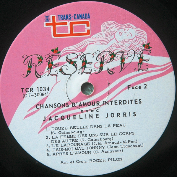 Jacqueline Jorris - Chansons D'amour Interdites | Trans-Canada (TCR 1034) - 4 Jacqueline Jorris - Chansons D'amour Interdites | Trans-Canada (TCR 1034) - 4