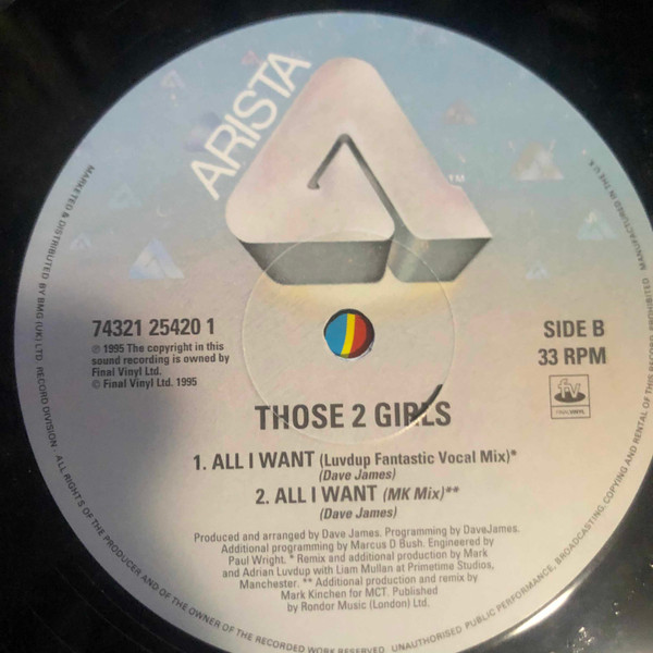 Those 2 Girls - All I Want | Arista (74321 25420 1) - 3