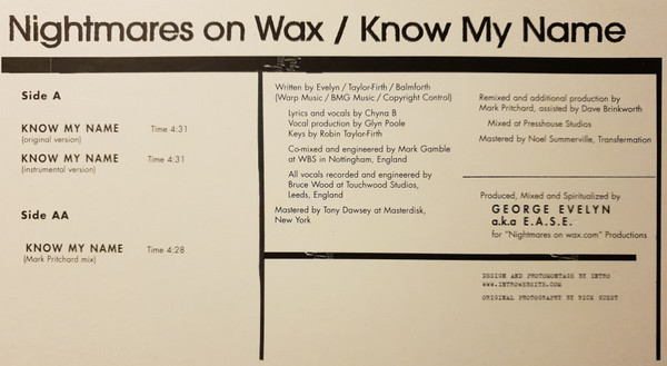 Nightmares On Wax - Know My Name | Warp Records (WAP159) - 3