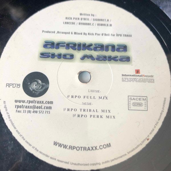 Afrikana - Sho Maka | RPO Traxx (RPO 019) - 3