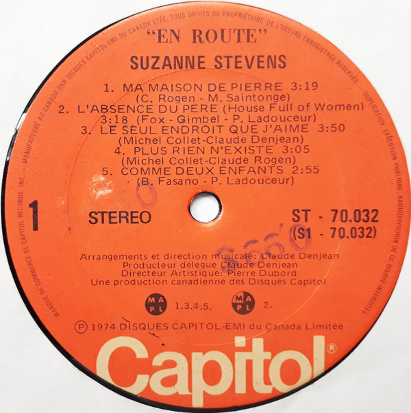 Suzanne Stevens - En Route | Capitol Records (ST-70.032) - 3