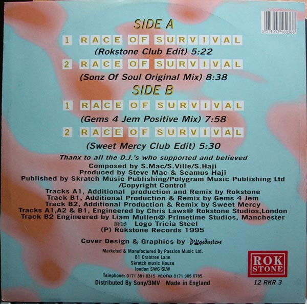 Sonz Of Soul Featuring Steven Ville - Race Of Survival | Rokstone Records (12 RKR 3) - 2 Sonz Of Soul Featuring Steven Ville - Race Of Survival | Rokstone Records (12 RKR 3) - 2