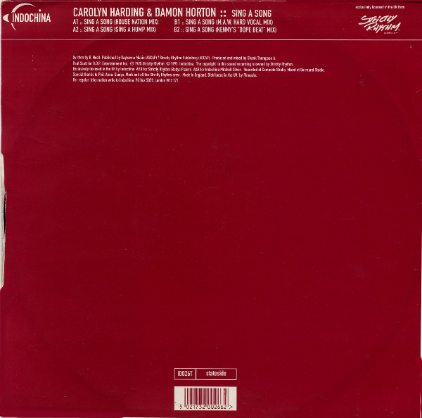 Carolyn Harding  &  Damon Horton - Sing A Song | Indochina (ID026T) - 2