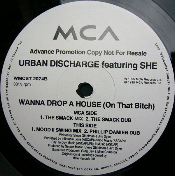 Urban Discharge Featuring She - Wanna Drop A House (On That Bitch) | MCA Records (WMCST 2074) - 3 Urban Discharge Featuring She - Wanna Drop A House (On That Bitch) | MCA Records (WMCST 2074) - 3