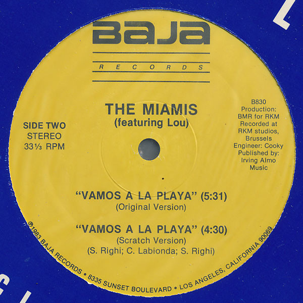 The Miamis Featuring Lou - Vamos A La Playa | Baja Records (B830) - 3 The Miamis Featuring Lou - Vamos A La Playa | Baja Records (B830) - 3