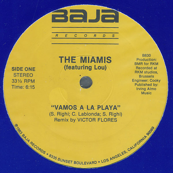 The Miamis Featuring Lou - Vamos A La Playa | Baja Records (B830) - 2 The Miamis Featuring Lou - Vamos A La Playa | Baja Records (B830) - 2