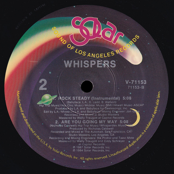 The Whispers - Rock Steady | Solar (V-71153) - 2