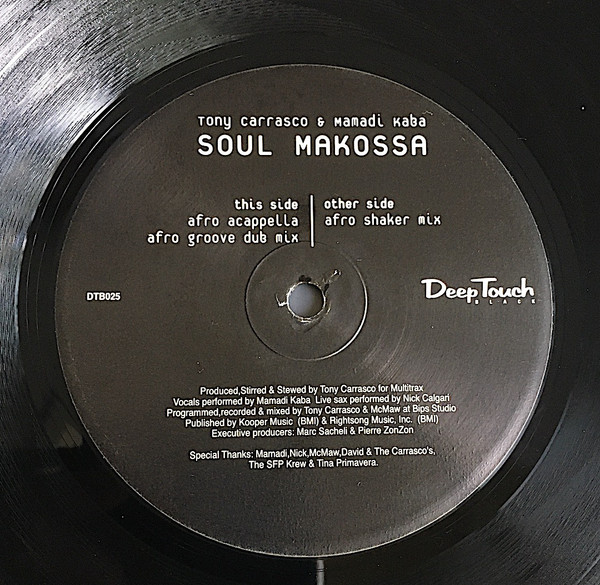 Tony Carrasco & Mamadi Kaba - Soul Makossa | Deep Touch Black (DTB 025) - 2 Tony Carrasco & Mamadi Kaba - Soul Makossa | Deep Touch Black (DTB 025) - 2