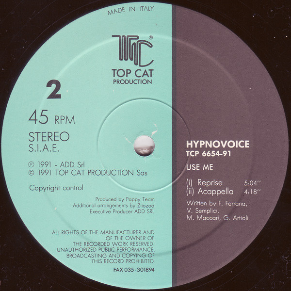 Hypnovoice - Use-Me | Top Cat Production (TCP 6654-91) - 3 Hypnovoice - Use-Me | Top Cat Production (TCP 6654-91) - 3