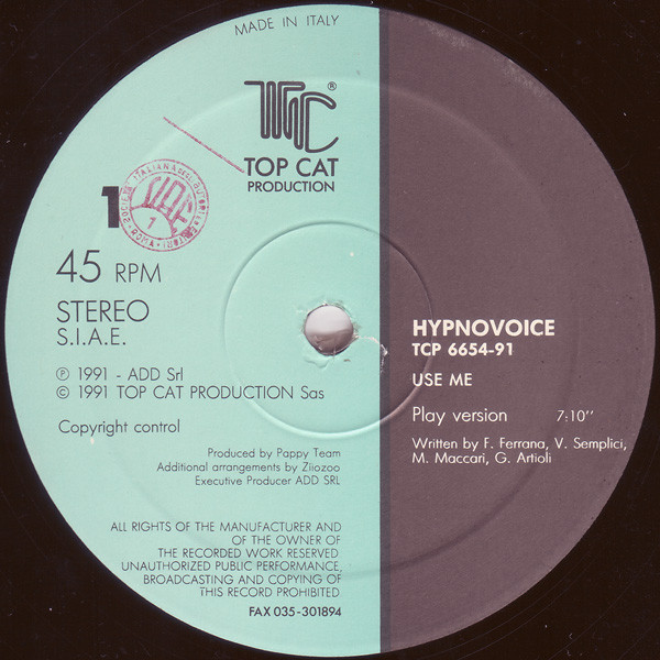 Hypnovoice - Use-Me | Top Cat Production (TCP 6654-91) - 2 Hypnovoice - Use-Me | Top Cat Production (TCP 6654-91) - 2