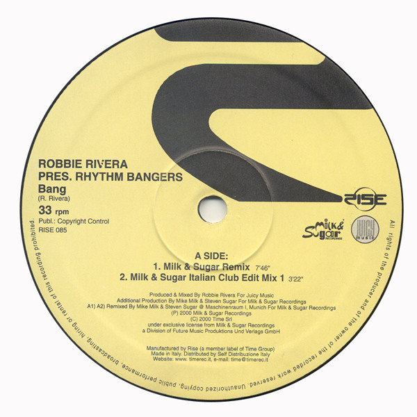 Robbie Rivera Pres Rhythm Bangers - Bang | Rise (RISE 085) - 3