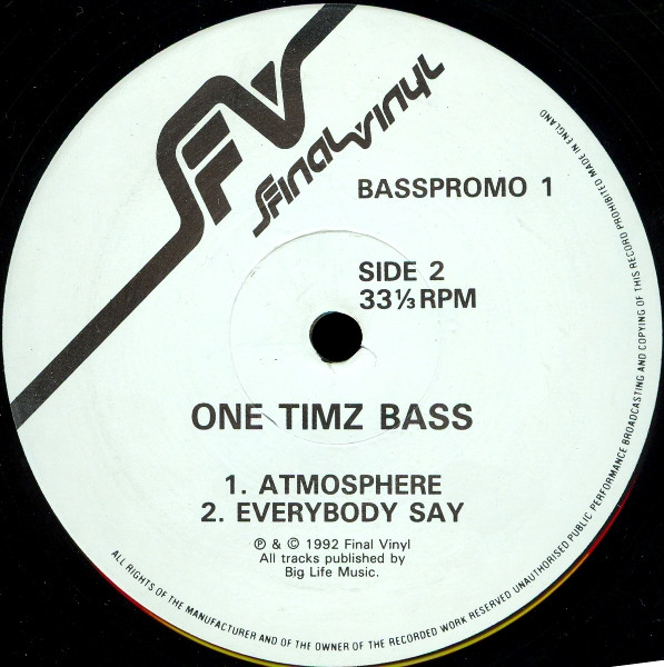 One Timz Bass - Free Your Body | Final Vinyl (BASSPROMO 1) - 2