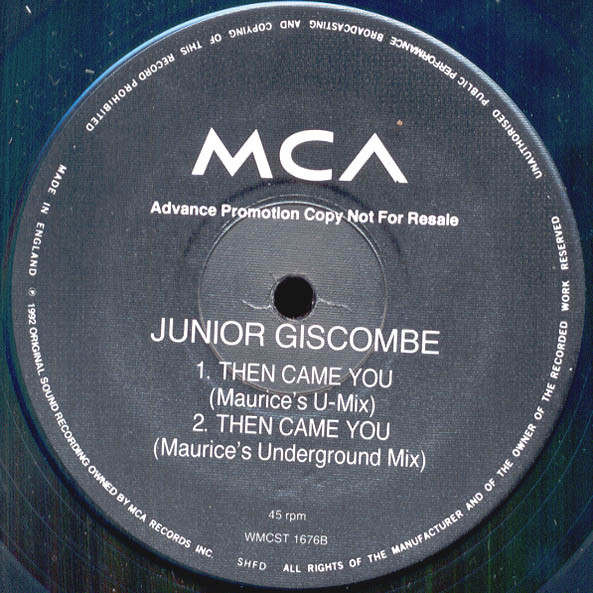 Junior Giscombe - Then Came You | MCA Records (WMCST 1676) - 2