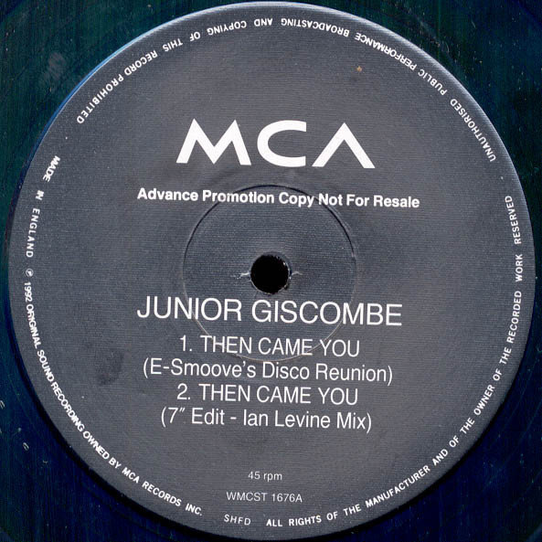 Junior Giscombe - Then Came You | MCA Records (WMCST 1676) - main
