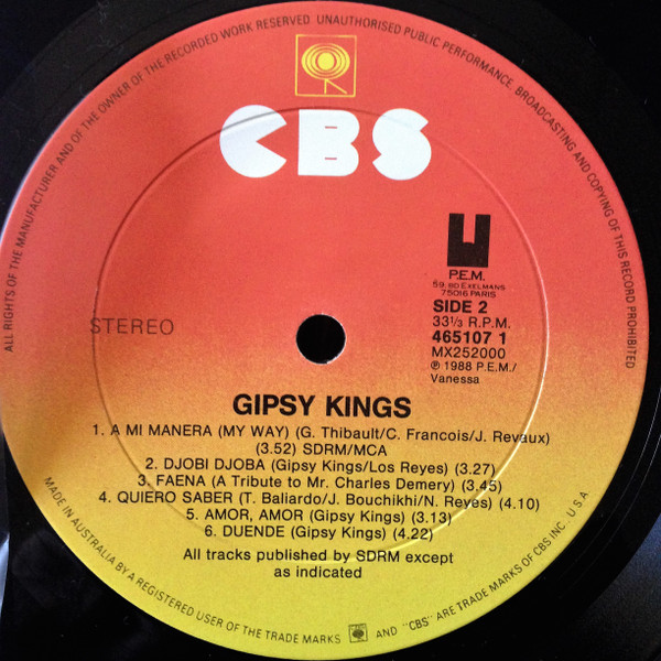 Gipsy Kings - Gipsy Kings | CBS (465107 1) - 6 Gipsy Kings - Gipsy Kings | CBS (465107 1) - 6