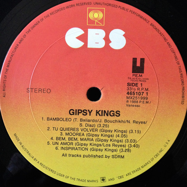 Gipsy Kings - Gipsy Kings | CBS (465107 1) - 5 Gipsy Kings - Gipsy Kings | CBS (465107 1) - 5