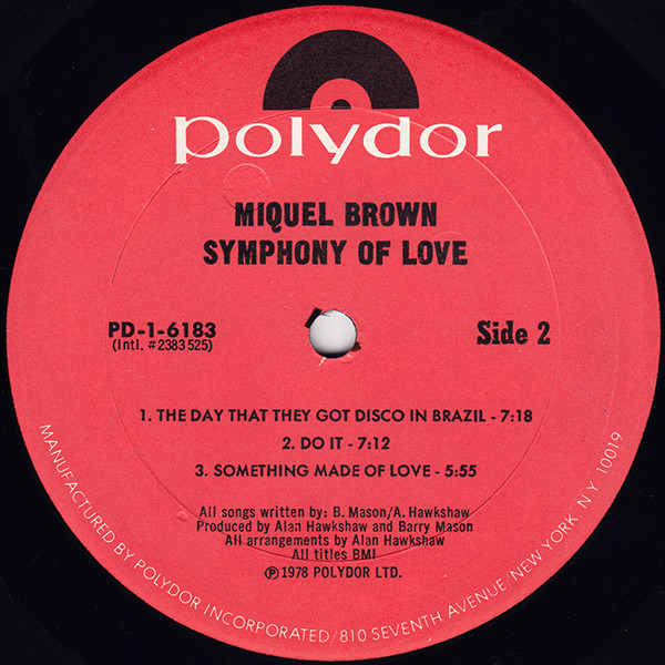 Miquel Brown - Symphony Of Love | Polydor (PD-1-6183) - 4
