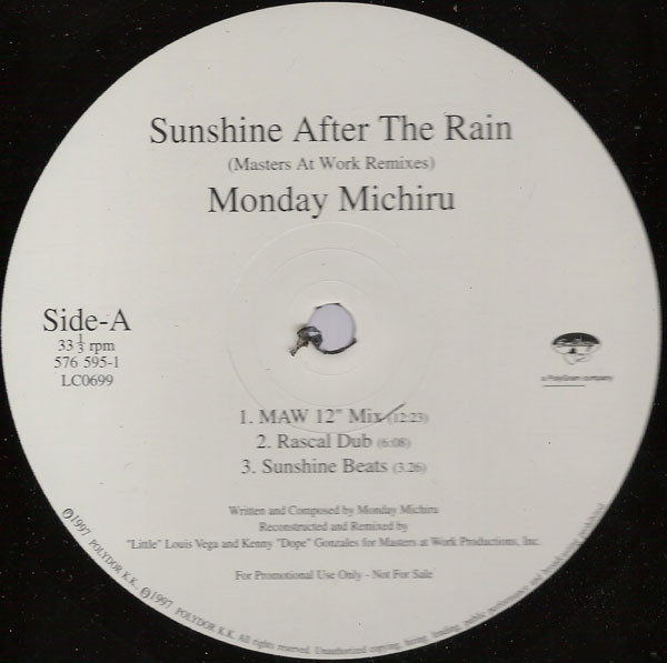 Monday Michiru - Sunshine After The Rain (Masters At Work Remixes) | PolyGram (576 595-1)