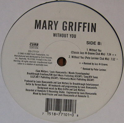 Mary Griffin - Without You | Curb Records (D0-77101) - main