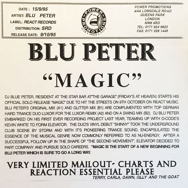 Blu Peter - Magic | React (12 REACT 64) - 5 Blu Peter - Magic | React (12 REACT 64) - 5