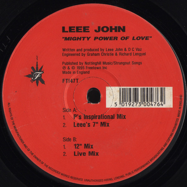 Leee John - Mighty Power Of Love | Freetown Inc (FTI47T) - main