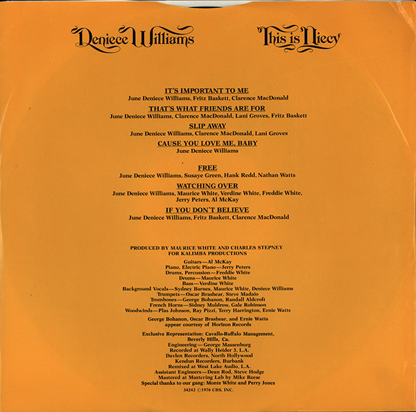 Deniece Williams - This Is Niecy | Columbia (PC 34242) - 5 Deniece Williams - This Is Niecy | Columbia (PC 34242) - 5
