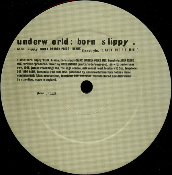 Underworld - Born Slippy | Junior Boy's Own (jbo44) - 4