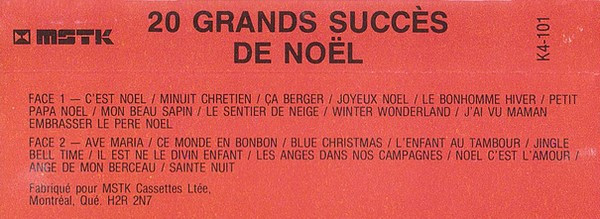 Various - 20 Grands Succès De Noël | MSTK (K4-101) - 2 Various - 20 Grands Succès De Noël | MSTK (K4-101) - 2