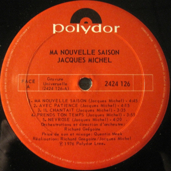 Jacques Michel - Ma Nouvelle Saison | Polydor (2424 126) - 3 Jacques Michel - Ma Nouvelle Saison | Polydor (2424 126) - 3