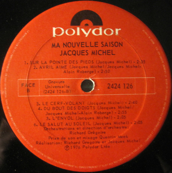 Jacques Michel - Ma Nouvelle Saison | Polydor (2424 126) - 4 Jacques Michel - Ma Nouvelle Saison | Polydor (2424 126) - 4