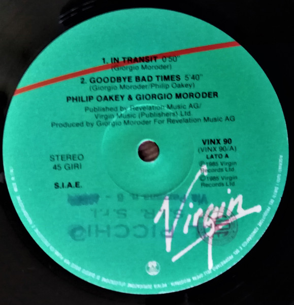 Philip Oakey & Giorgio Moroder - Good-Bye Bad Times | Virgin (VINX 90) - 3 Philip Oakey & Giorgio Moroder - Good-Bye Bad Times | Virgin (VINX 90) - 3