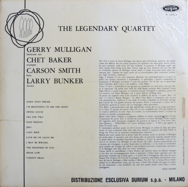 The Legendary Quartet - The Legendary Quartet Vol.4 | Disques Vogue (V. 30-024) - 2 The Legendary Quartet - The Legendary Quartet Vol.4 | Disques Vogue (V. 30-024) - 2