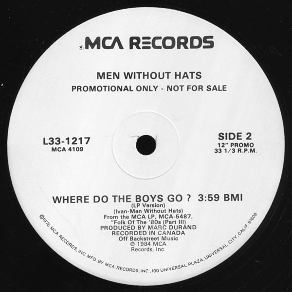 Men Without Hats - Where Do The Boys Go? | MCA Records (L33-1217) - 2 Men Without Hats - Where Do The Boys Go? | MCA Records (L33-1217) - 2