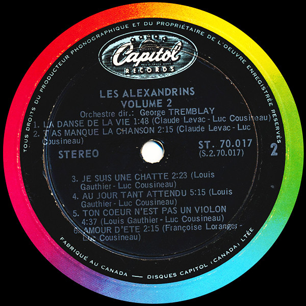 Les Alexandrins - Luc Et Lise Cousineau - Volume 2 | Capitol Records (ST 70.017) - 4 Les Alexandrins - Luc Et Lise Cousineau - Volume 2 | Capitol Records (ST 70.017) - 4