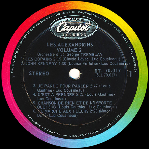 Les Alexandrins - Luc Et Lise Cousineau - Volume 2 | Capitol Records (ST 70.017) - 3 Les Alexandrins - Luc Et Lise Cousineau - Volume 2 | Capitol Records (ST 70.017) - 3