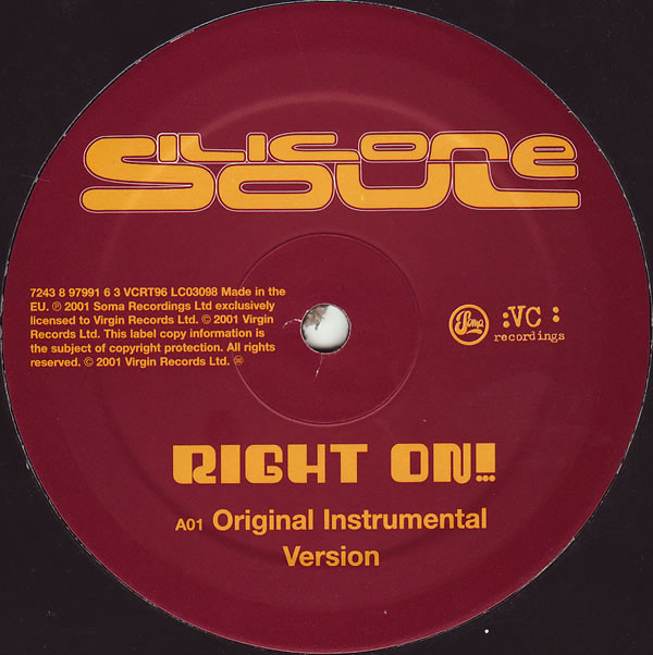 Silicone Soul - Right On! | VC Recordings (VCRT 96) - main