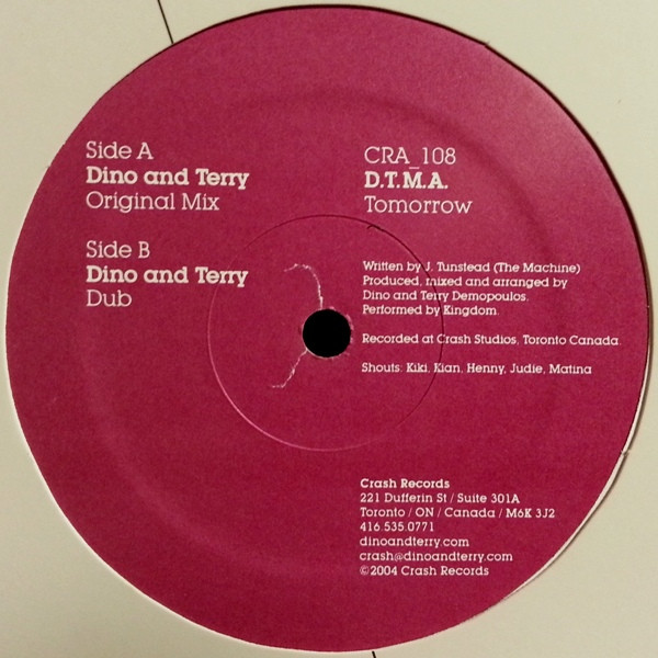 D.T.M.A. - Tomorrow | Crash Records (CRA_108) - 3 D.T.M.A. - Tomorrow | Crash Records (CRA_108) - 3